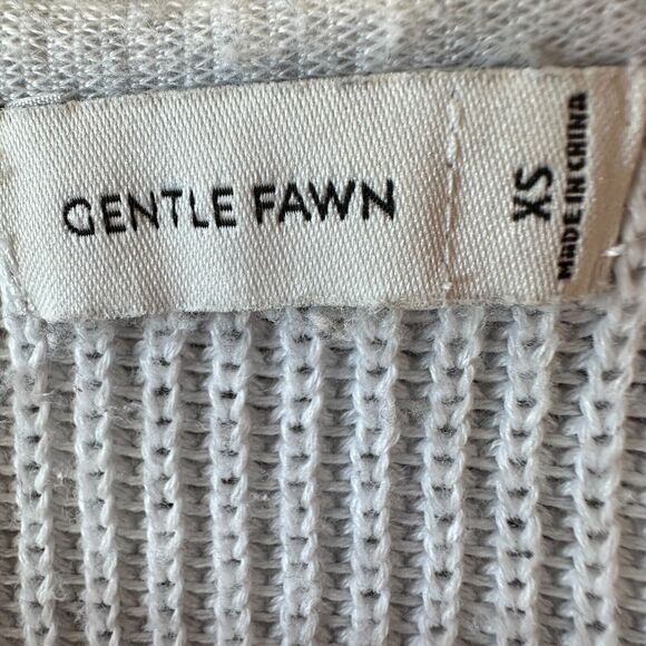 Gentle Fawn Nino Gray Color Block Stripe Knit Sweater Pullover V-Neck XS - Picture 11 of 11